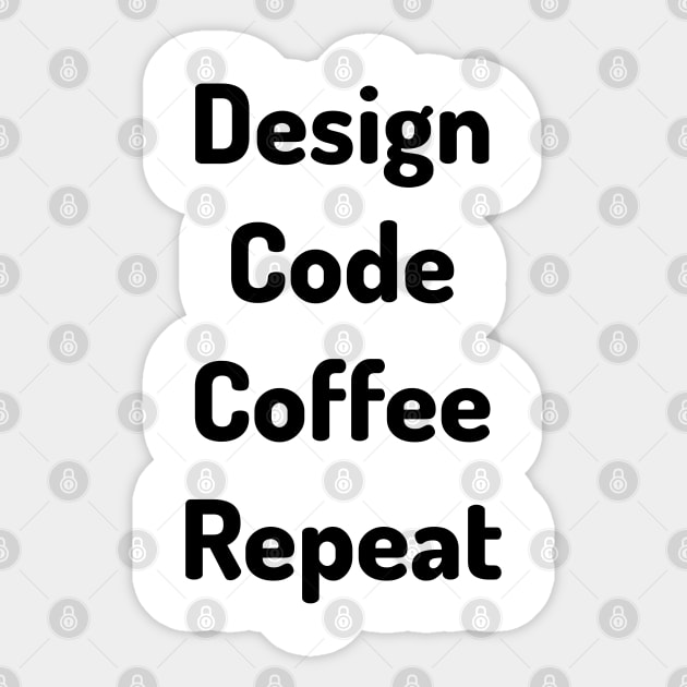 Design Code Coffee Repeat Sticker by HeathenFox